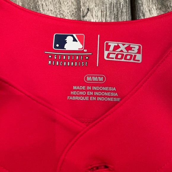 Cincinnati Reds button up jersey athletic shirt genuine MLB merchandise - Picture 5 of 5